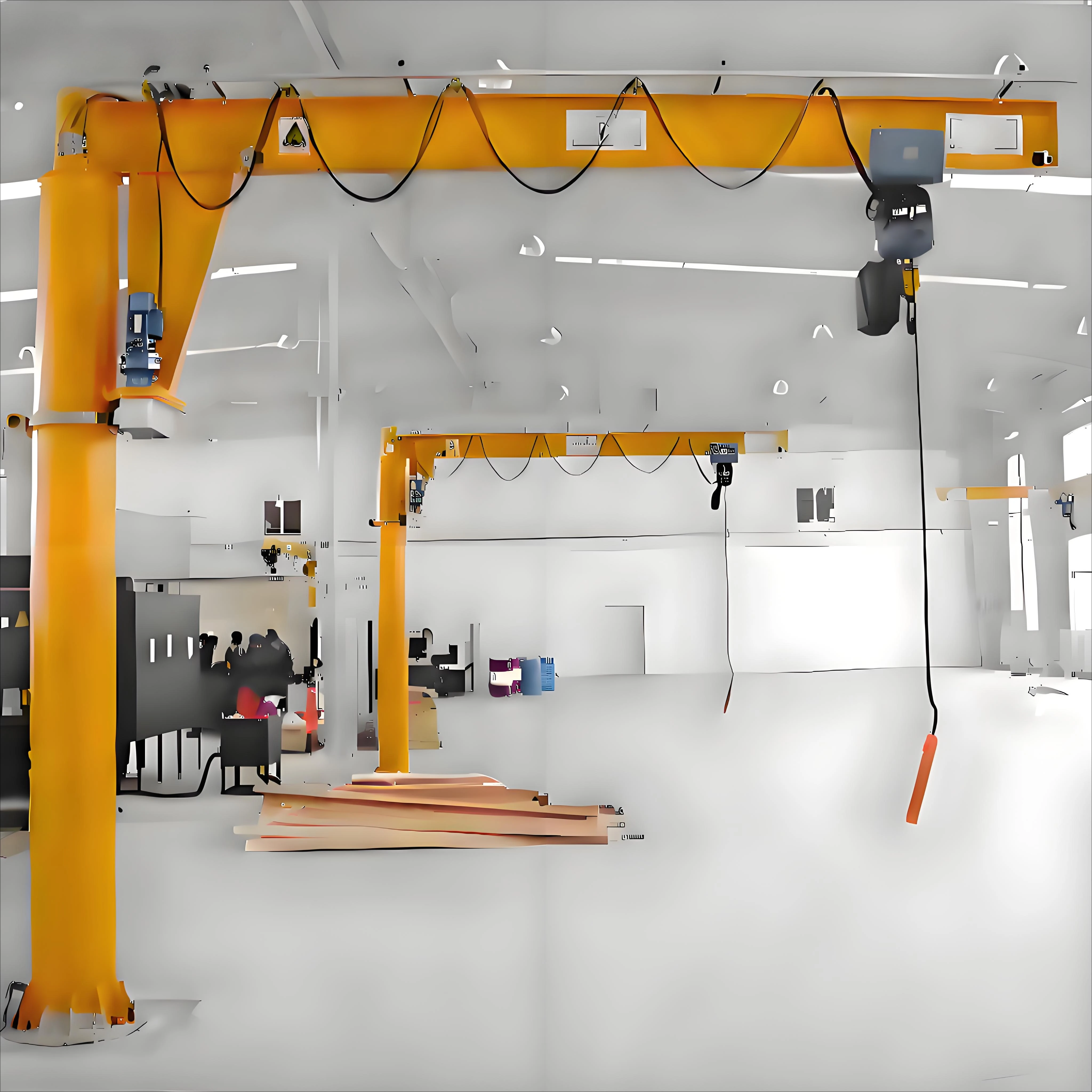 Electric Hoist Jib Crane 180° 360° Rotation 0.5Ton 1Ton 2Ton 3Ton 5Ton Industrial Workshop Lifting Equipment