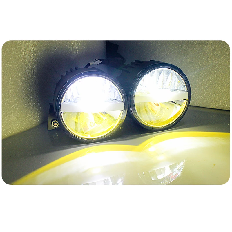 90W Fanless Motorcycle ATV Off-Road Light Accessories 12V 3 Color Front Bumper Light Emitting Diode Fog Light