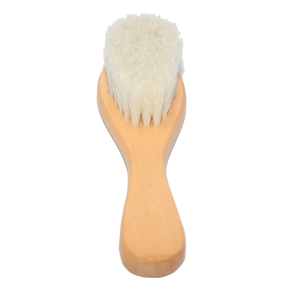 

1pc Hairbrush Comb For Infant Shampoo Bath Use Soft Natural Wooden Handle Shower Brush Bathing Tool Home Daily