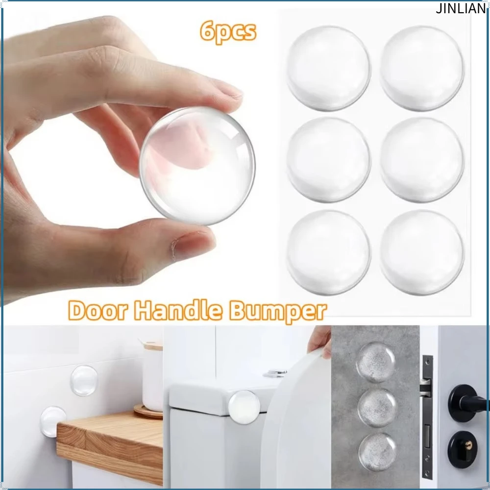 Silicone Door Stopper Wall Protectors Guards Self Adhesive Door Handle Cribs Bumper Stoppers Mute Stickers Furniture Pads