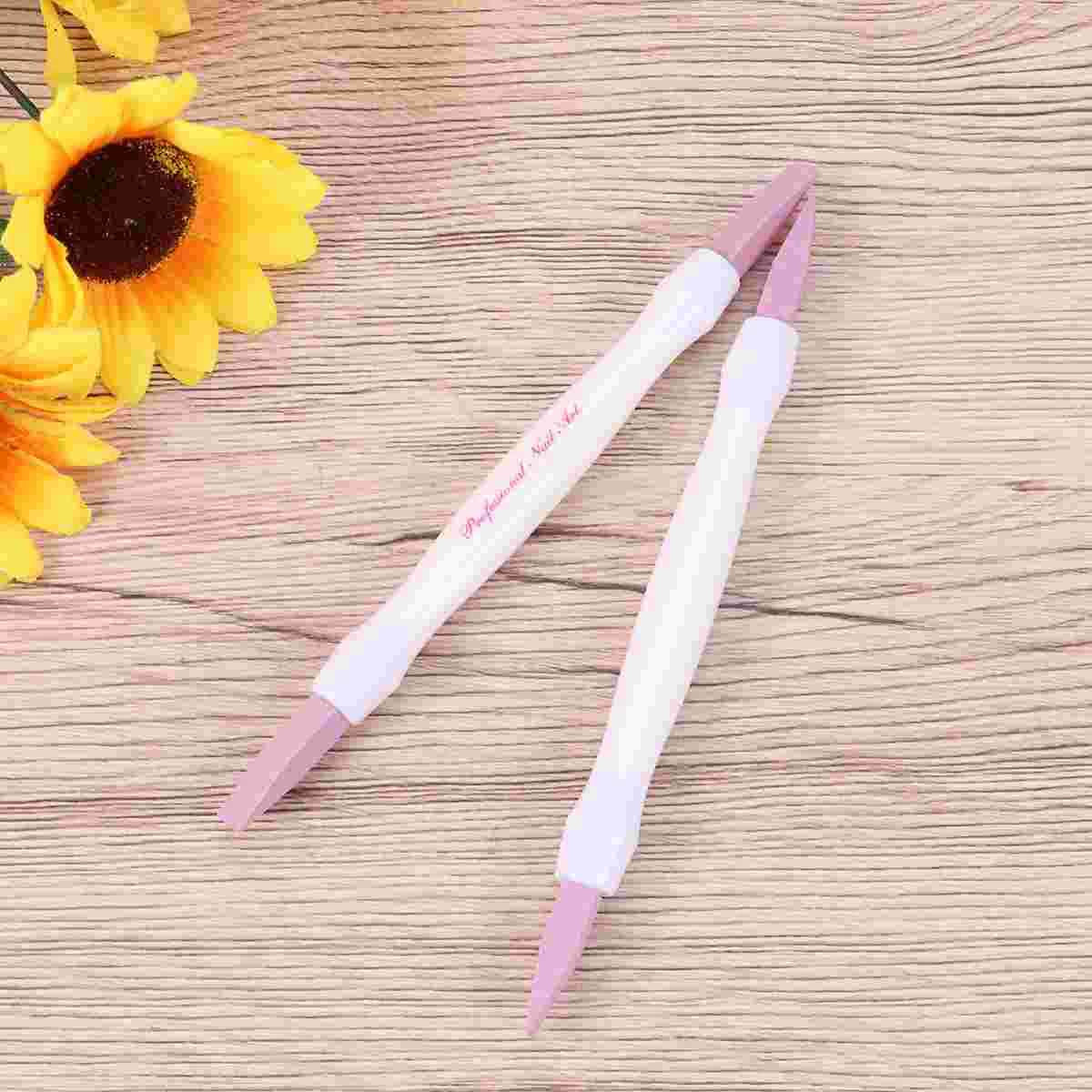 

2 PCS Nail Polished Pen Tools Frosted Polishing Stick File Care Dead Skin Remove Trimmer for