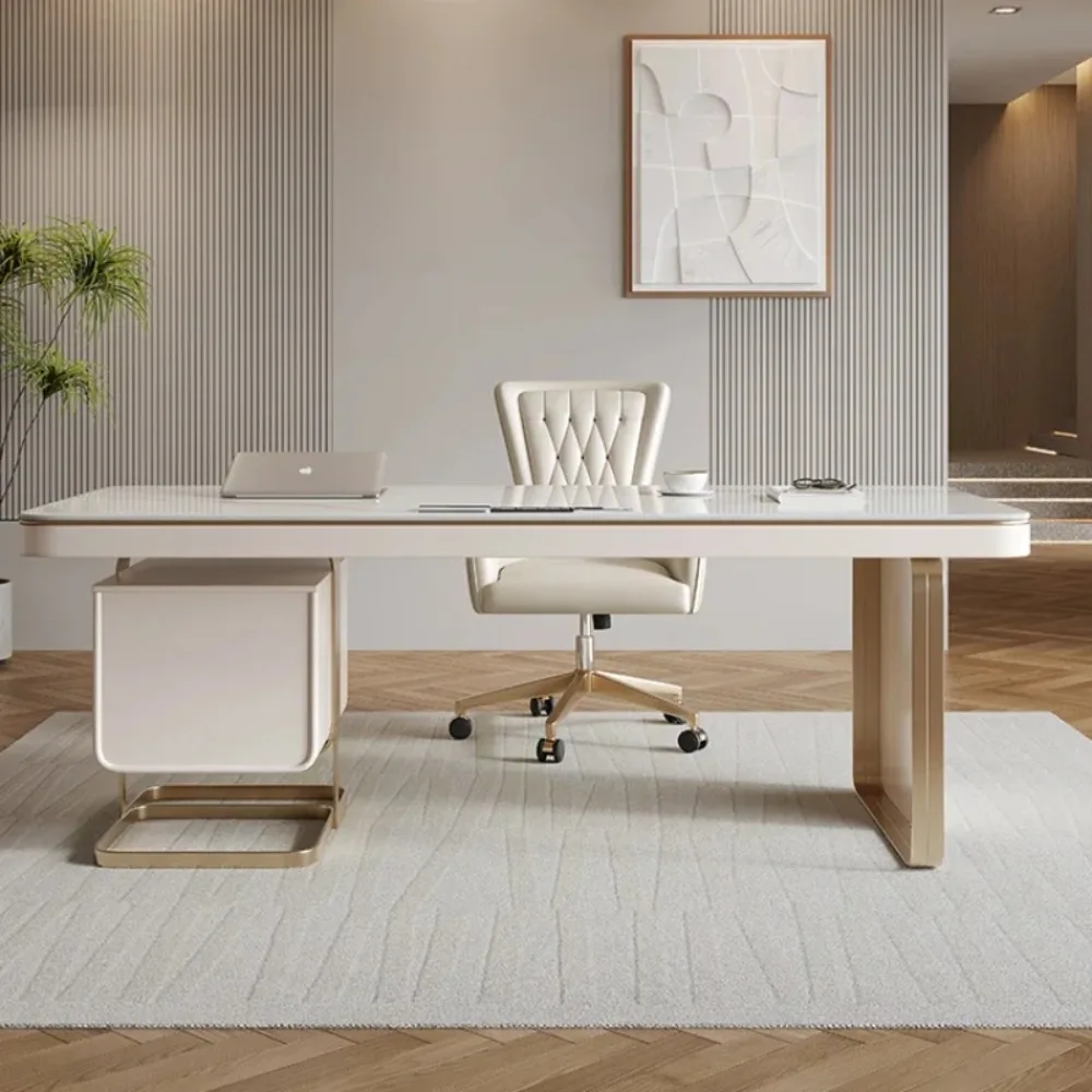 Light Luxury Slate Office Desks Modern Simplicity Computer Design Office Desk Senior Working Equipment Mesa Escritorio Furniture