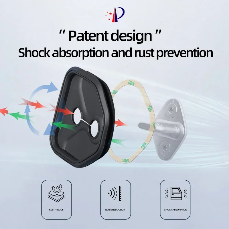 Door Lock Cover Applicable To Subaru Outback Legacy Forester XV Impreza, Silicone Rust-Proof Mute Protector, Shock Absorption, 4