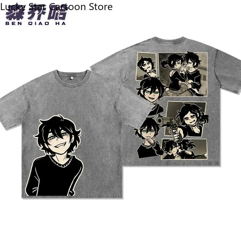 New The Coffin of Andy and Leyley Cosplay Sleeve Student Casual Daily Summer Casual Printed T-Shirt Unisex Short Gift Halloween
