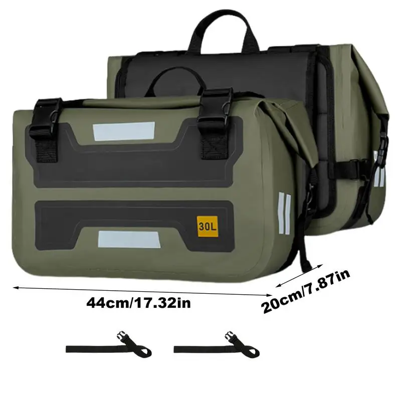 Mountain Motorcycle Side Bag Waterproof Motorcycle Side Bag Easy Installation Large Capacity Multifunctional Seatback Storage