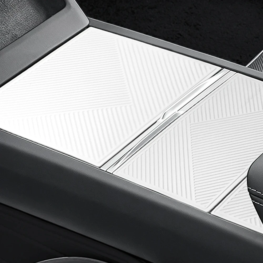 Silicone Car Central Console Storage Armrest Box Sticker for Tesla Model Y Juniper Launch 2026-UP Model 3 Highland Accessories