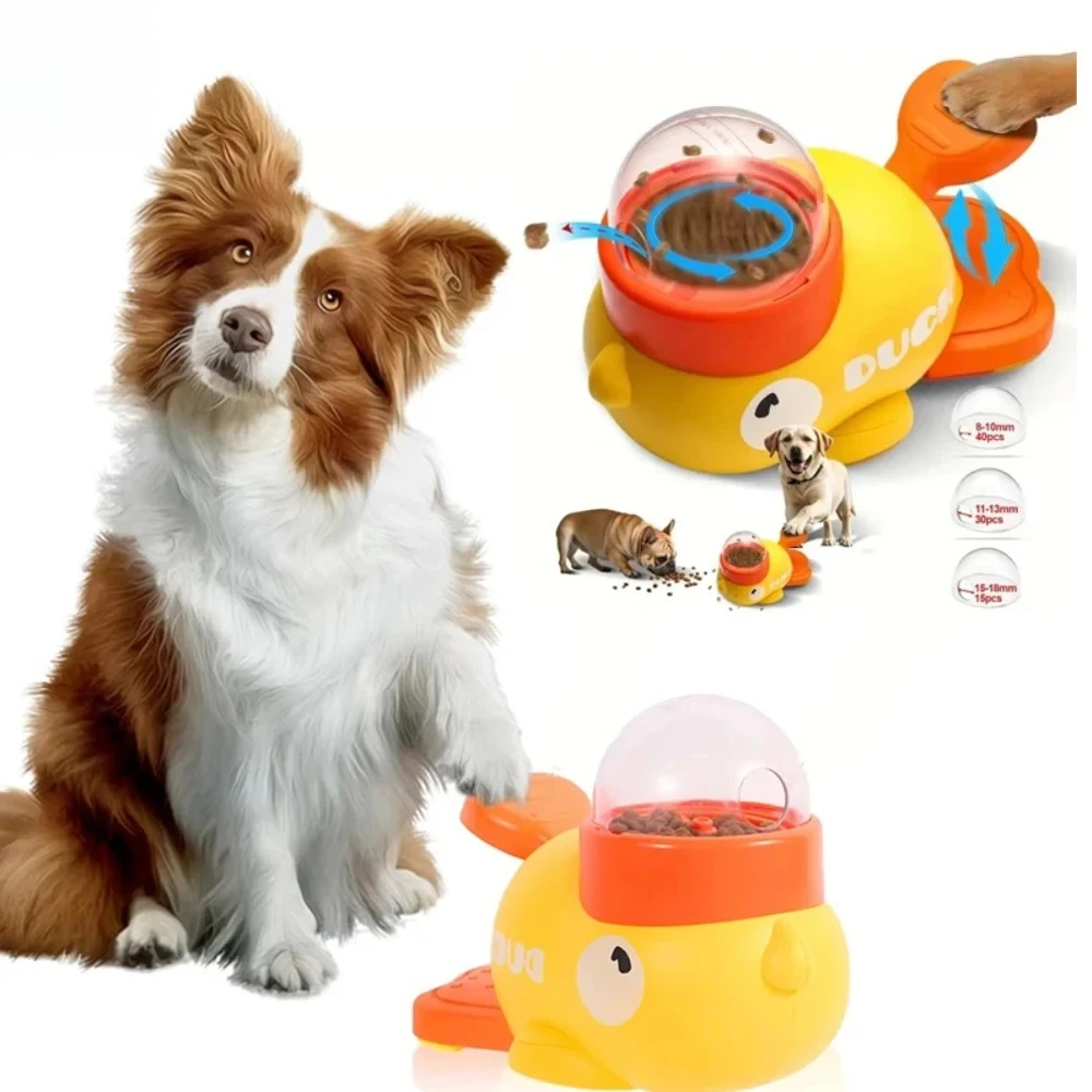 

Youpin Dog Food Feeder Cartoon Duck Design Pet Snack Puzzle Feeder Anti-Slip Puppy Automatic Dog Cat Food Dispenser Toy