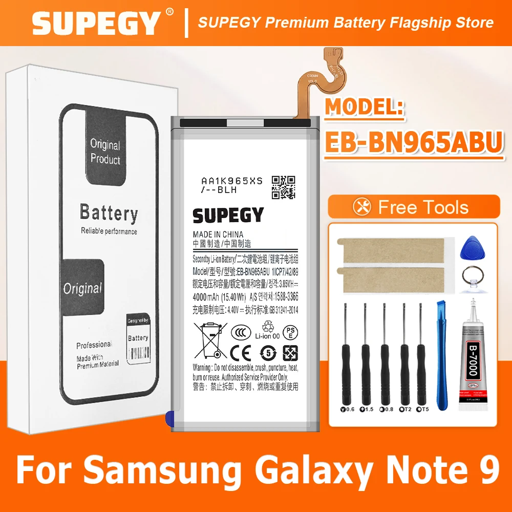 2026 Years Replacement EB-BN965ABU Battery For Samsung Galaxy Note9 Note 9 N9600 SM-N9600 Genuine Battery EB-BN965ABU
