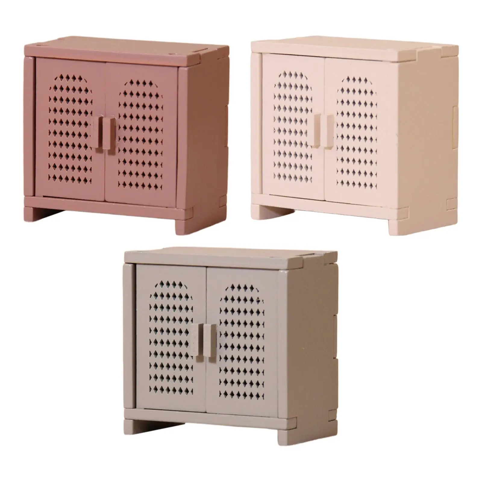 

1:12 Dollhouse Miniature Furniture Mini Cabinet Handcraft Wood Kid Pretend Toy Photo Prop Micro Landscape Decor for Bedroom Shop