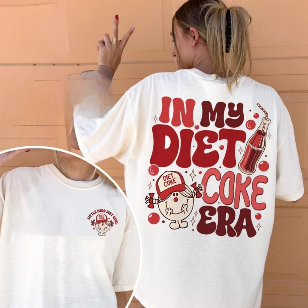 Camiseta de mujer In My Diet Coke Era, camiseta divertida de Little Miss Diet Coke, ropa de entrenamiento para amantes de la Soda, regalo para ella, Tops de algodón
