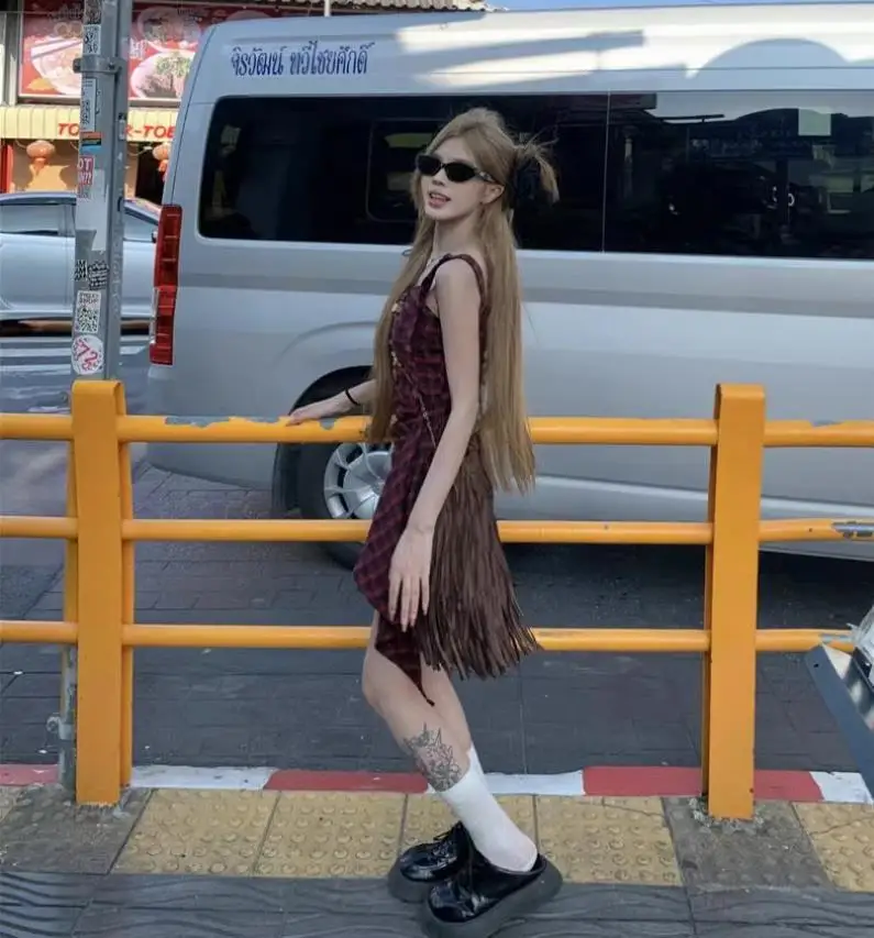 Kleider für Damen, Quinceanera, rosa, Frühling, Modal, Rauchschnürung, geraffte Taille, H-Linie, lässiger Trend, koreanisches Pendeln, minimalistisch, weich