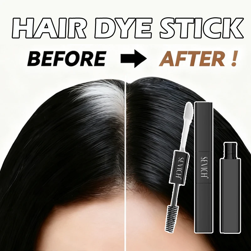 1PC Hair Dying Stick One-Time Hair Dye Pen Temporary Hair Colour Dye Brush Quick Coverage White Hairs Styling Makeup Tool