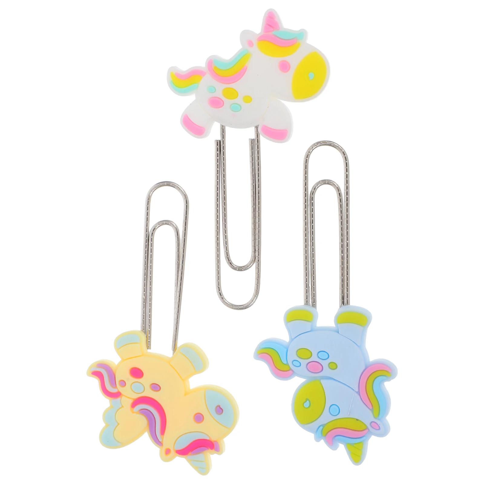 

3 Pcs Cute Bookmark Holder Binder Paper Clips Big Bookmarks Silicone Black Heart Mini