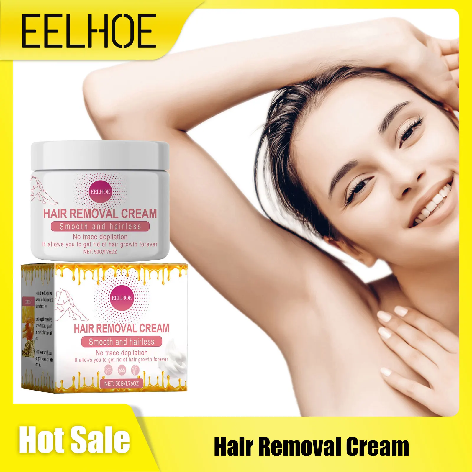 Hair Removal Cream Skin Smoothing Armpit Legs Arms Stop Hair Growth Painless Depilatory Moisturizing Depilation Cream Skin Care