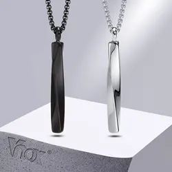 Vnox Stainless Steel Mobius Bar Pendant Necklaces for Men,Simple Cremation Ashes Urn Jewelry,Memorial Keepsake Collar Gifts