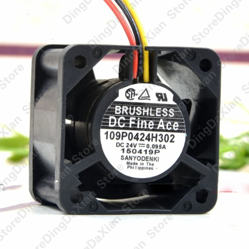 l 1PCS para SANYO 109P0424H302 |   Ventilador para equipo inversor de 3 cables, 24 V, 0,095 A, 40 x 40 x 28 mm, 4 cm
