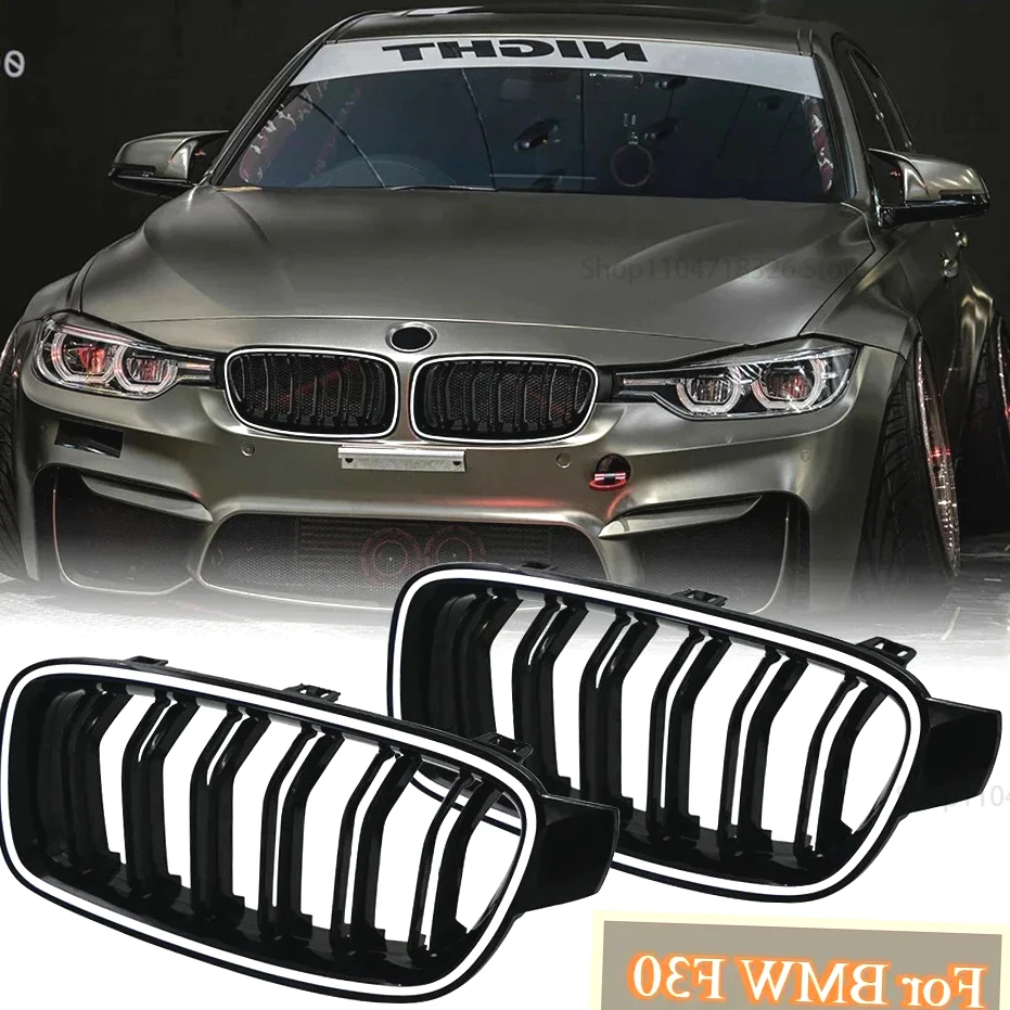 Для BMW 3 серии F30 F31 F35 330d 328i 335i 320d 340i 2013-2019 автомобильный передний бампер, решетка почек со светодиодной подсветкой, гоночная решетка