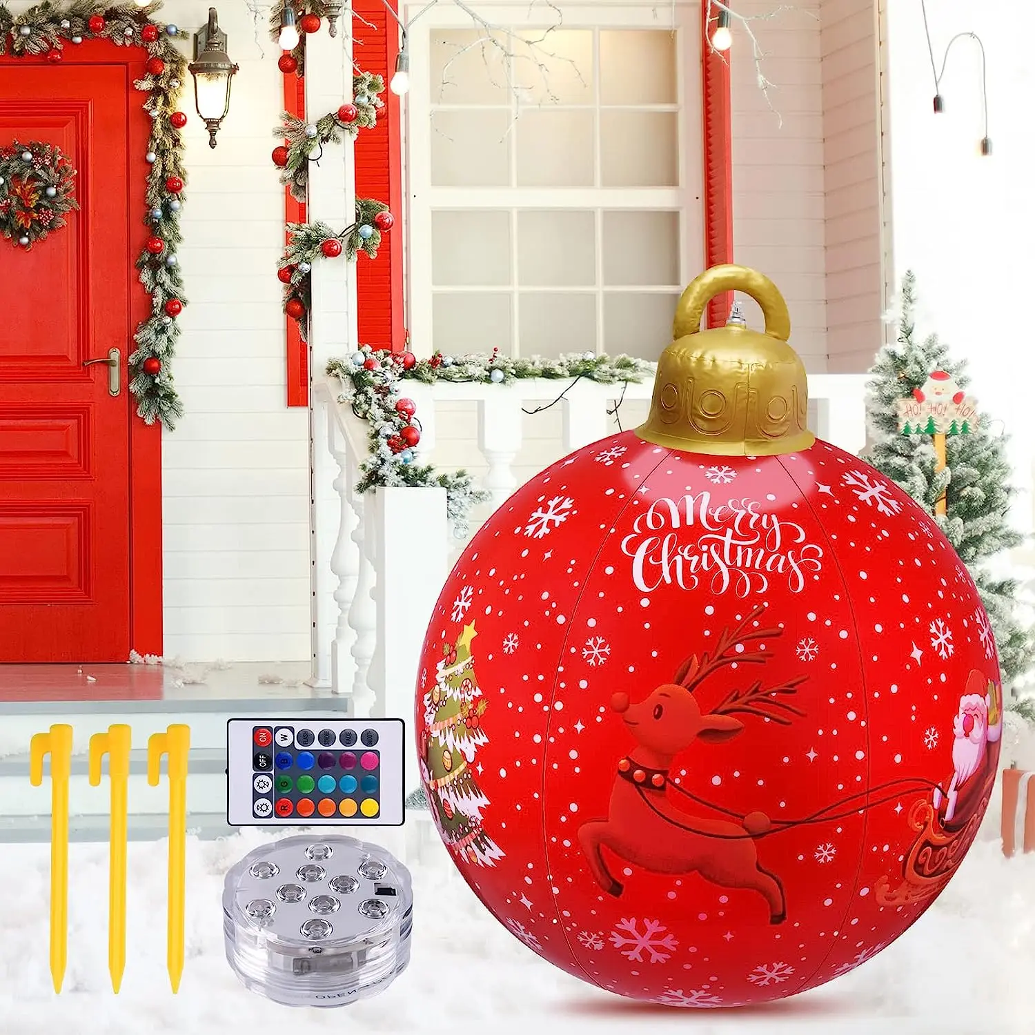 

Inflatable Christmas Ball Decoration Giant Atmosphere Balloon Christmas Tree Hanging Ornament New Year Party Decoration