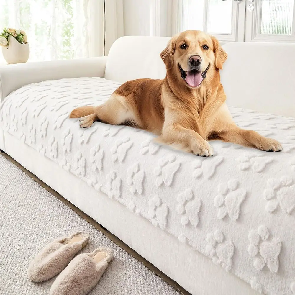 

Waterproof Couch Cover for Dogs Washable,Fuzzy Pet Couch Covers for Sofa,Thick Soft Dog Mat Non-Slip Couch Covers for 3 Cushion