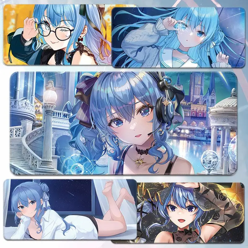 New Hoshimachi Suisei Mouse Pad High Color Value Animation Secondary Peripheral Printed Girl Heart Cute Non-slip Keyboard Pad