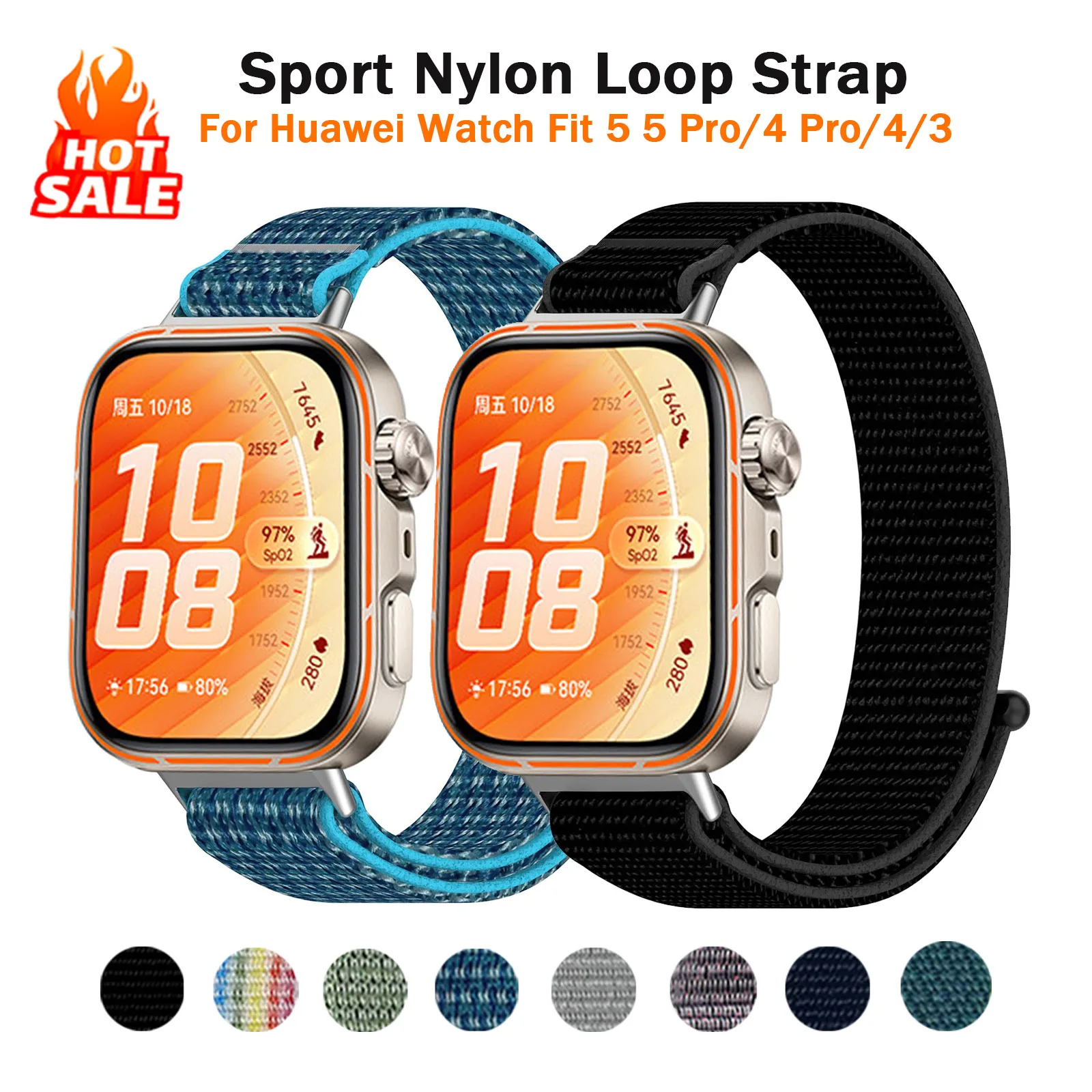 Nylon Loop Strap for Huawei Watch Fit 5 Pro 4Pro/Fit 5 4 3 Smart Watch Watchband Sport Correa Breathable Bracelet Accessories
