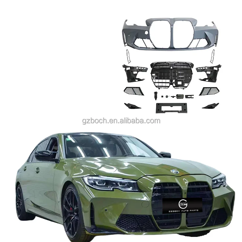 

Оригинальный комплект Bodykit для BMW 3 серии G20 G28 320i 350i 330i, обновление G80 M3, передние автомобильные бамперы, автомобильная решетка