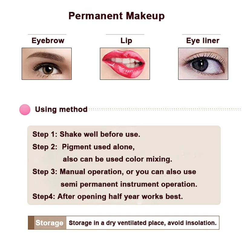 Permanent Makeup Pigment 15Ml Cosmetic 23 Color Tattoo Ink Set Paint For Microblading Eyebrow Lip Body Makeup
