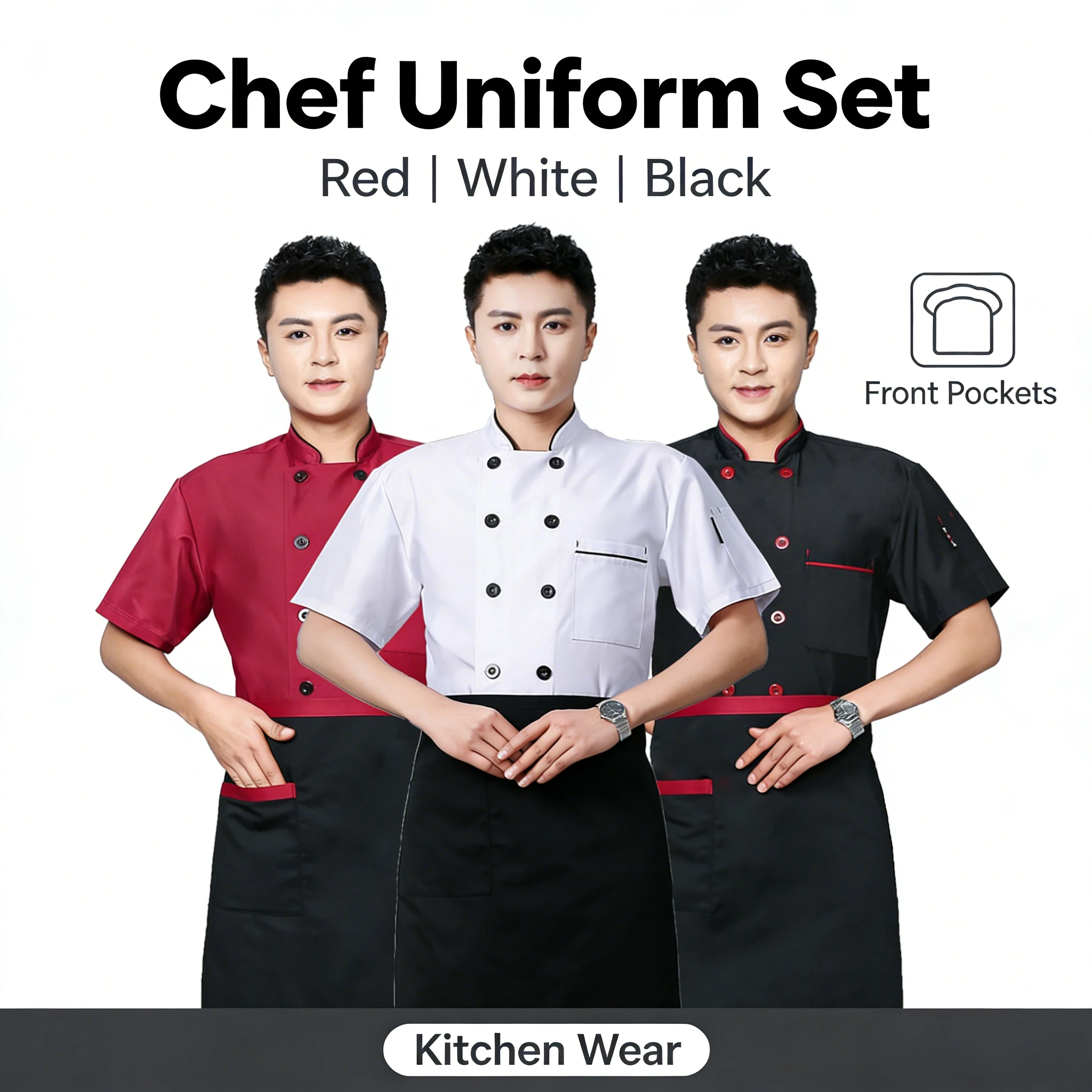 

Комбинезон шеф-повара, мужские летние дышащие однотонные комбинезоны с короткими рукавами для общественного питания, ресторана, столовой, отеля, кухни, шеф-повара