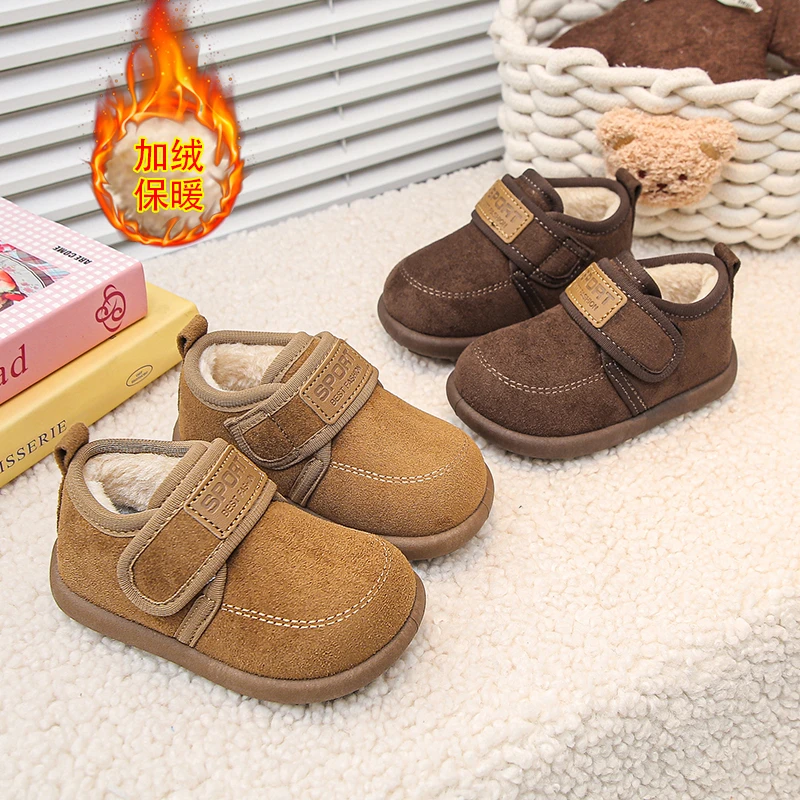 Winter Baby Girl Shoes New Toddler Snow Boots Children Infant Plush Warm Kids Short Boots Boys Cotton Shoes Size 18-28 view 2
