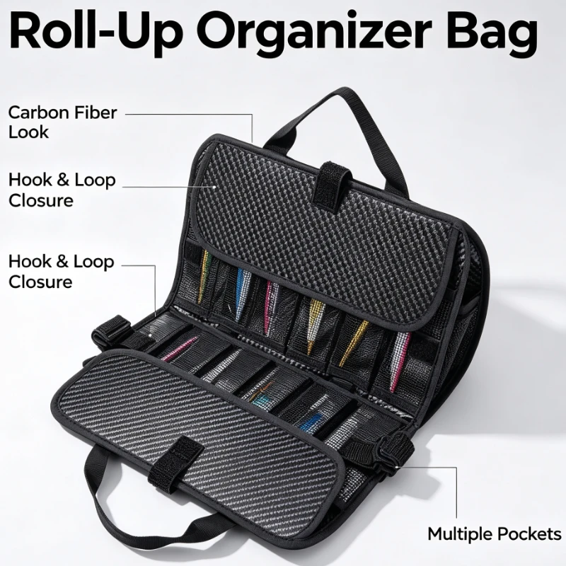fishing bag, outdoor large capacity waterproof and wear-resistant bait bag, float storage , fishing tool bag