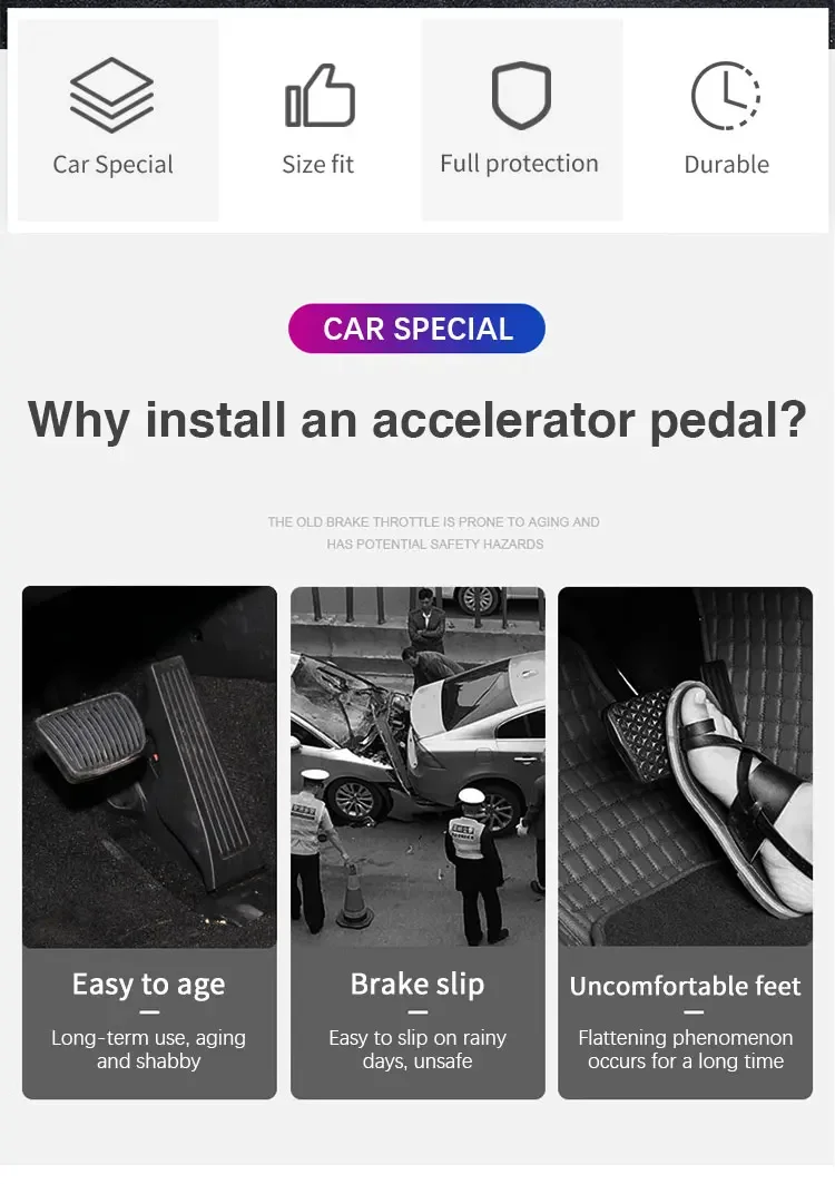 Car No Drilling Pedals Cover For Peugeot 308 308S I II III T7 T9 2007~2022 Car Brake Clutch Foot Pedals Pads Covers Acessories
