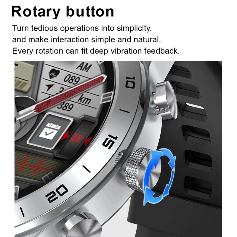 454*454 HD 1.39 Inch Màn Hình Hiển Thị Đồng Hồ Thông Minh Nam Cuộc Gọi Bluetooth Dây IP68 Chống Nước Vòng Tay Thông Minh Nghe Nhạc Đồng Hồ Thông Minh Smartwatch dành Cho Nam