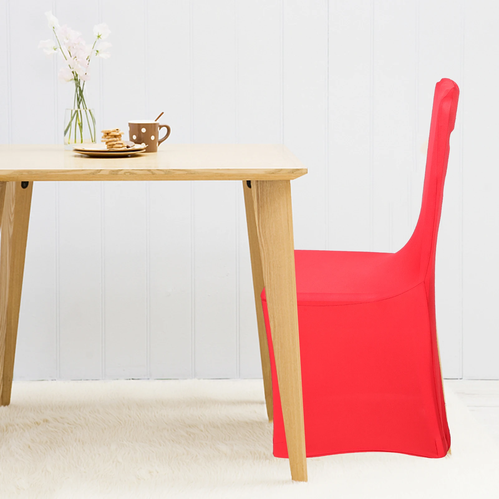 

2pcs Waterproof Chair Elastic Stretch For Wedding Party Decor Universal Seat Covers Machine Washable Red Covers For Ceremonies
