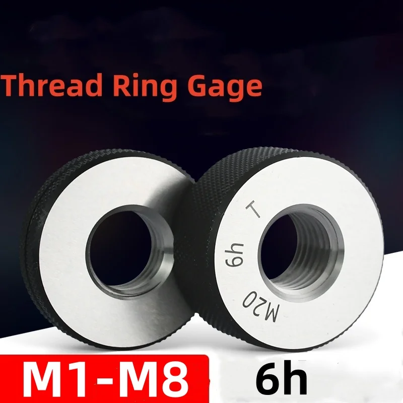 1SET(1*GO+1*NOGO)  Non-Standard Metric Fine Tooth Thread Ring Gauge  6h  M1M2M3M4M5M6M7M8 Measure Tool