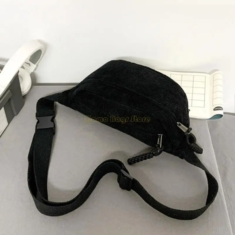 

X90D Corduroy Shoulder Bag Trendy and Functional Chest Pack for Everyday Use
