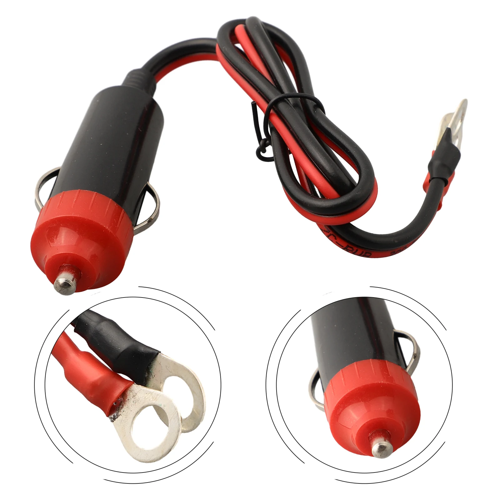 12V Car Power Supply Inverter Wire Convenient Male Plug Car Cigarette Lighter Plug Cable Socket 50cm Long