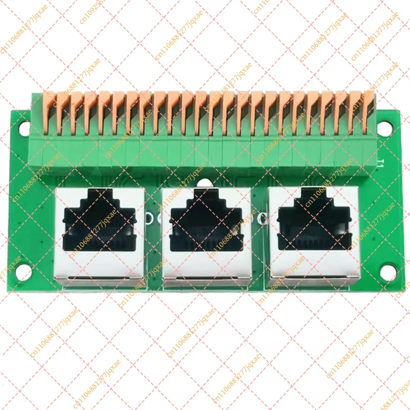 Solderless RJ45 Female Breakout Board, 8-Pin Quick Spring Terminal PCB Connector