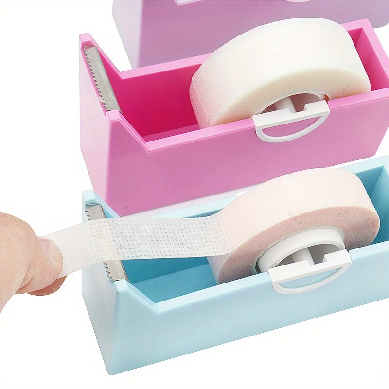 Eyelash Extension Tape Holder Base Lash Adhesive Tape Cutter Dispenser Grafting Lash Plastic Rotating Makeup Tool