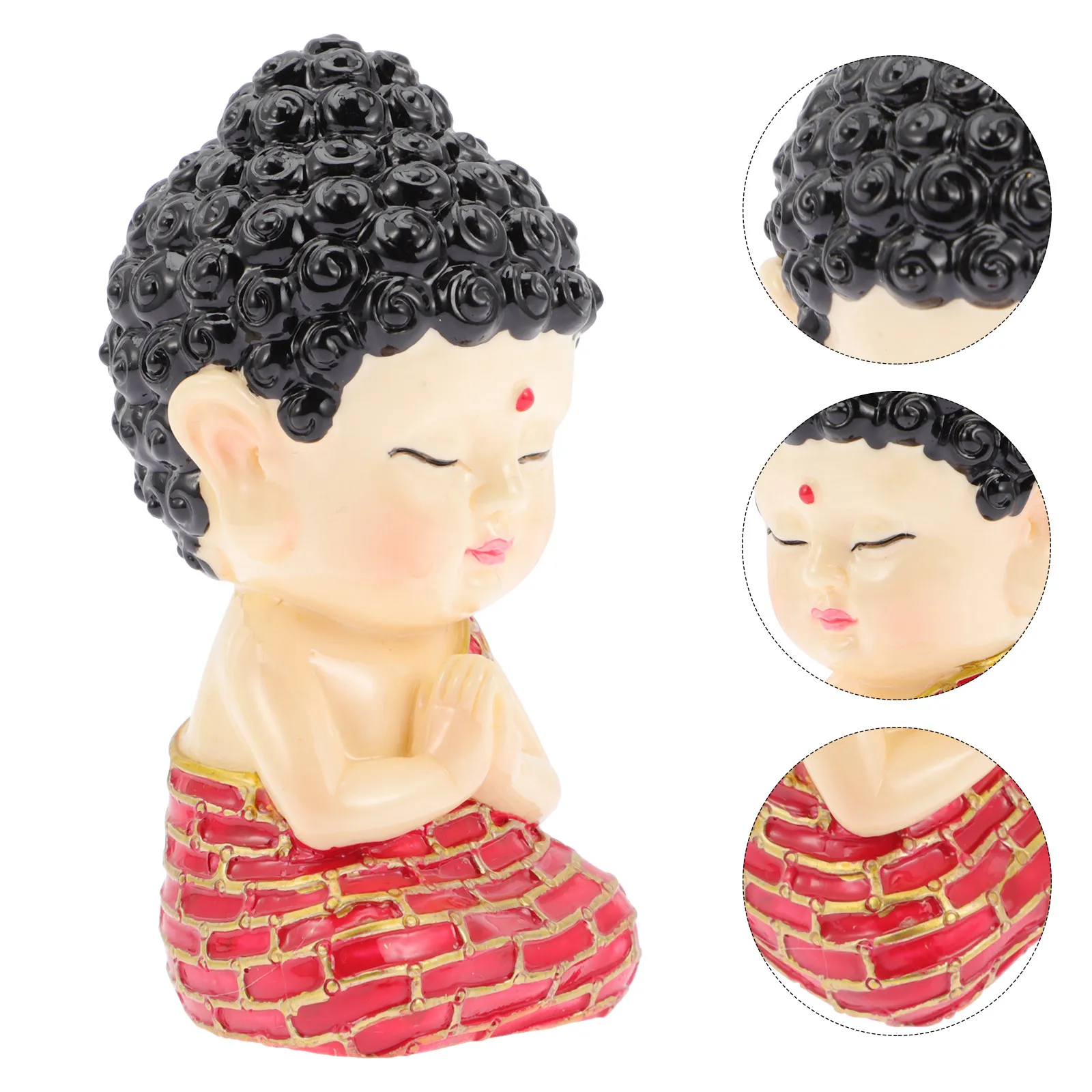 Premium Resin Sitting Buddha Statue Desktop Adornment Zen Style Meditation Decor for Office Home Feng Shui Blessing Gift