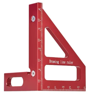 High Precision Layout Measuring Tool for Engineer Carpenter Woodworking Square Protractor Aluminum Alloy Miter Triangle Ruler