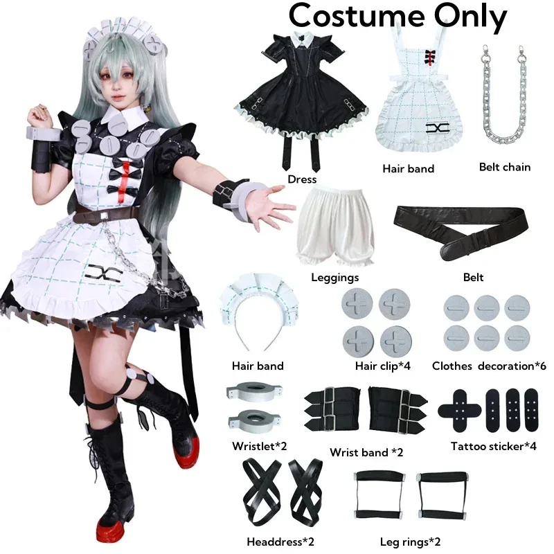 Anime Zenless Zone Zero ZZZ Corin Wickets Cosplay Costume Role Play Comic Con Dress Hallowmas Party Women Game Outfit Uniform