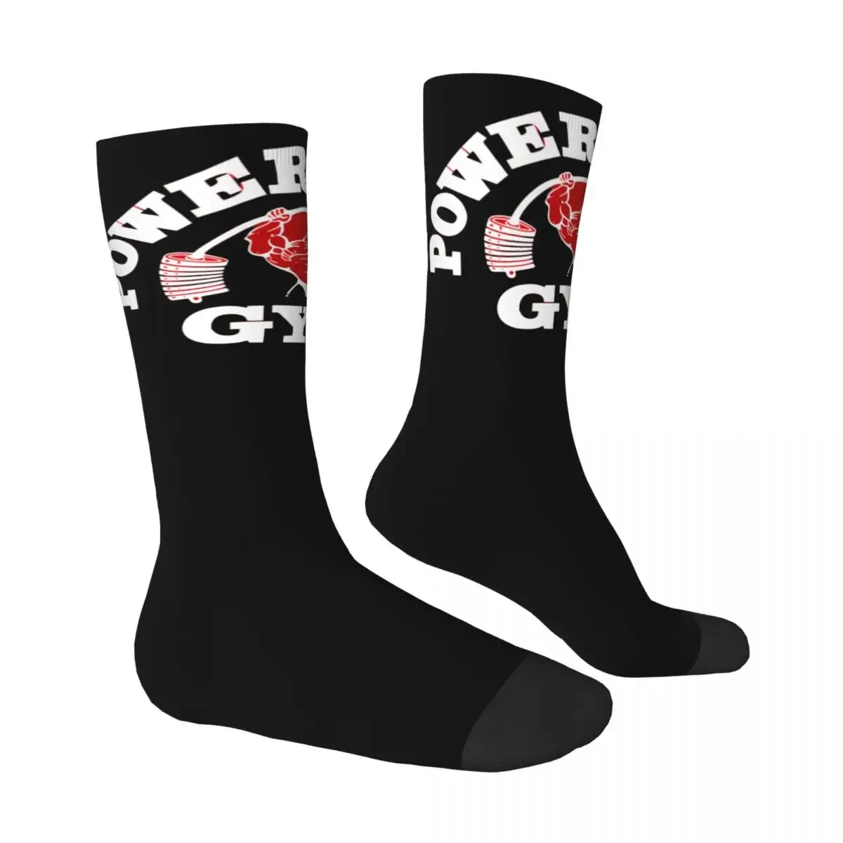 Powerhouse Gym Socks Red Desgin Funny Stockings Autumn Anti Bacterial Men's Socks Quality Graphic Cycling Socks