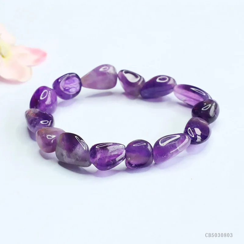 

Natural Amethyst Irregular Shape Bracelet for Women Unisex Elegant Purple Accessory Gifts Unique Freeform & Fashion Hand Jewelry