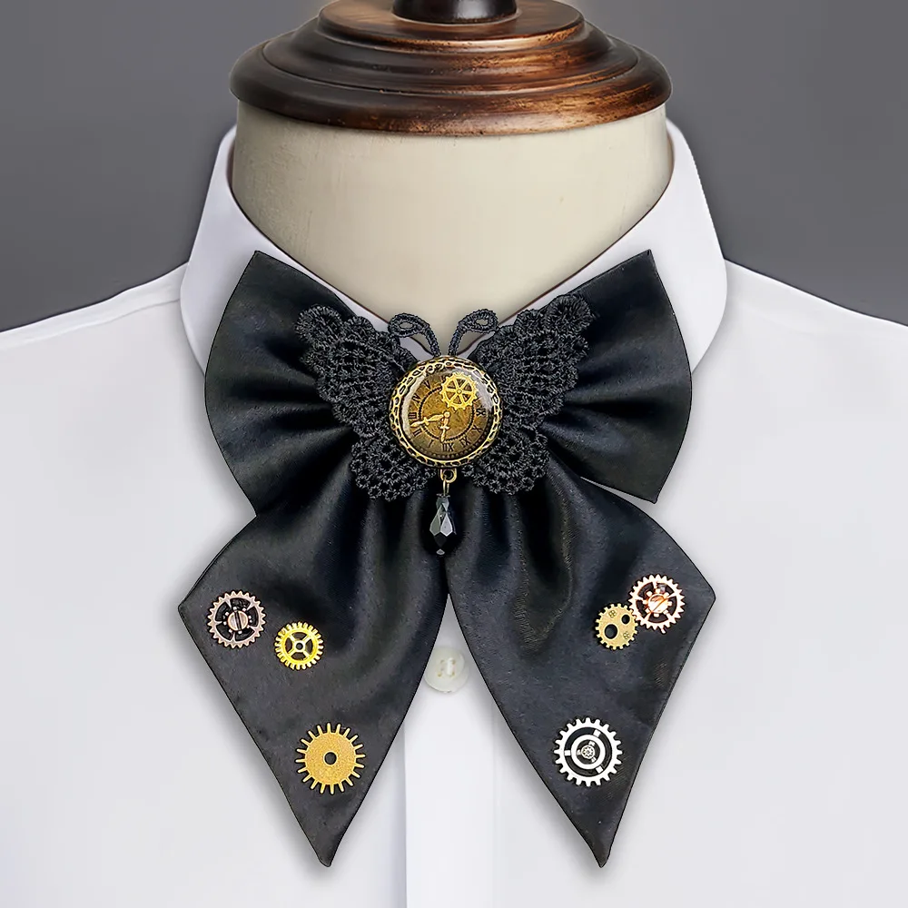 

JK Uniform Bow Ties for Girls Student Butterfly Knot Sailor Suit Accessories Gifts Men Women's Retro Punk Style Collar Flower