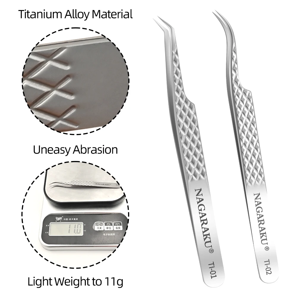 NAGARAKU Eyelash Extension Tweezers for Makeup