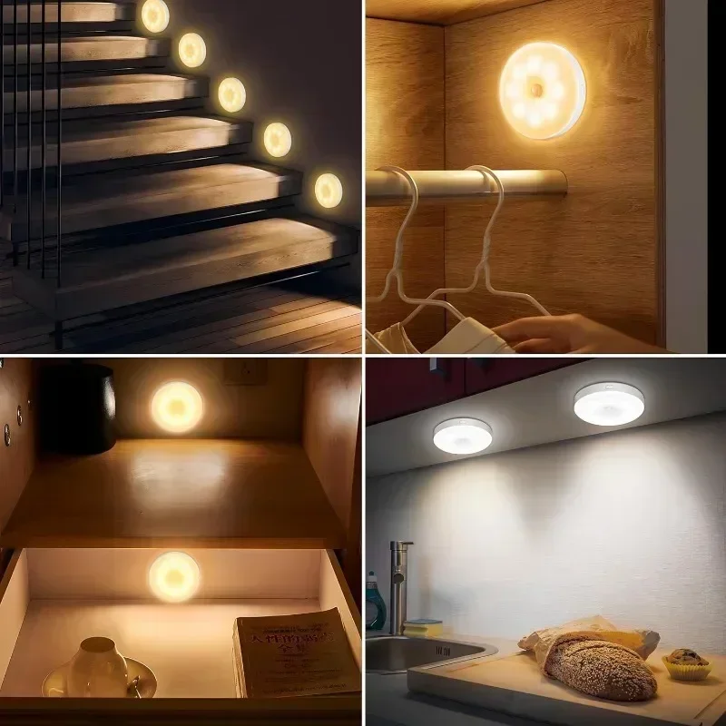 Xiaomi Night Light With Motion Sensor Rechargeable USB Kitchen Cabinet Table Night Lamp Magnetic For Bedroom Room Decoration