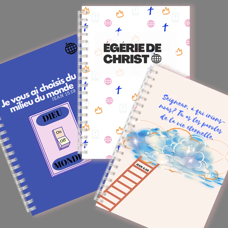 

A5 Cahier Spirale Livre - Je Vous Ai Choisis Du Milieu Du Monde Seigneur à Qui irions Nous Tu As Les Paroles De La Vie éternelle
