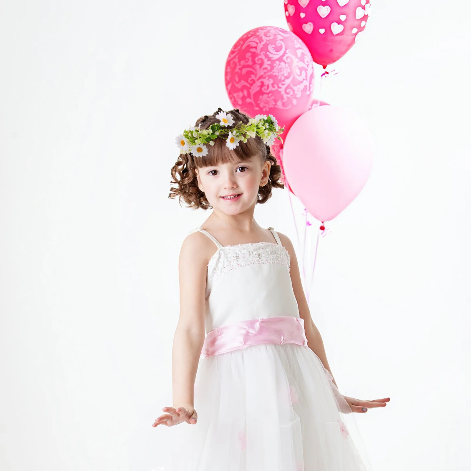 

2pcs Glow Flower Crown Headband For Wedding Bride Bridal Hair Accessories Luminous Garland Lightweight Party