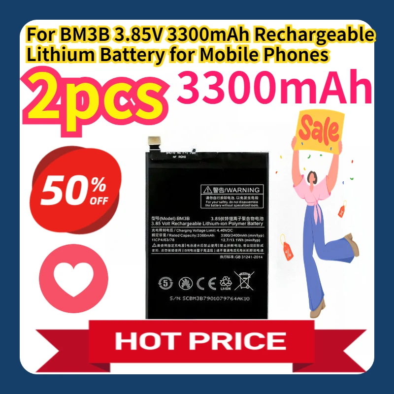 

For BM3B 3.85V 3300mAh Rechargeable Lithium Battery for Mobile Phones