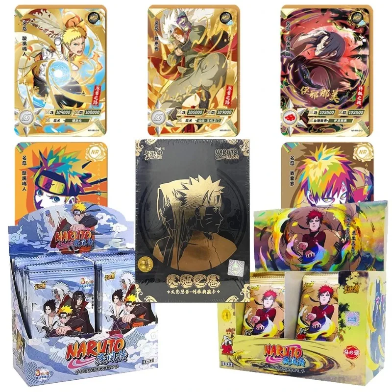 

KAYOU Naruto Sasuke Cards Games Toys Kids Album Anime Party Games Collection Playing Collectible Children Paper Hobby Gift Box